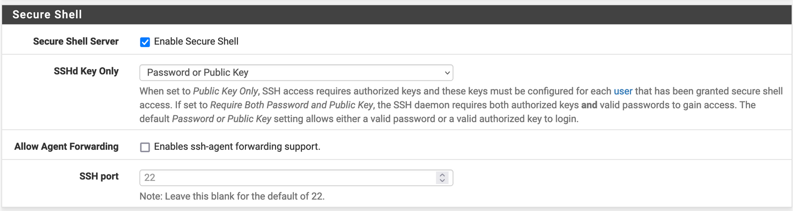 Enable ssh. Authorized_Keys пример. Настройка log Suricata.